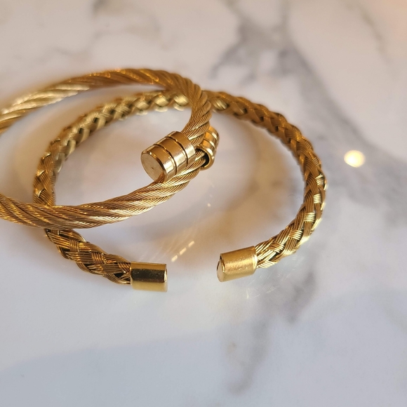 Stainless steel vintage bracelet set - Picture 5 of 7